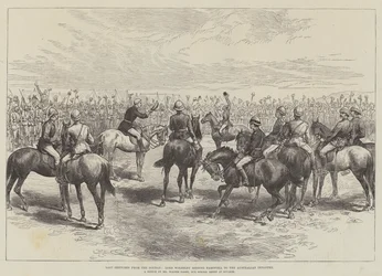 Lord Wolseley verabschiedet sich von der australischen Infanterie